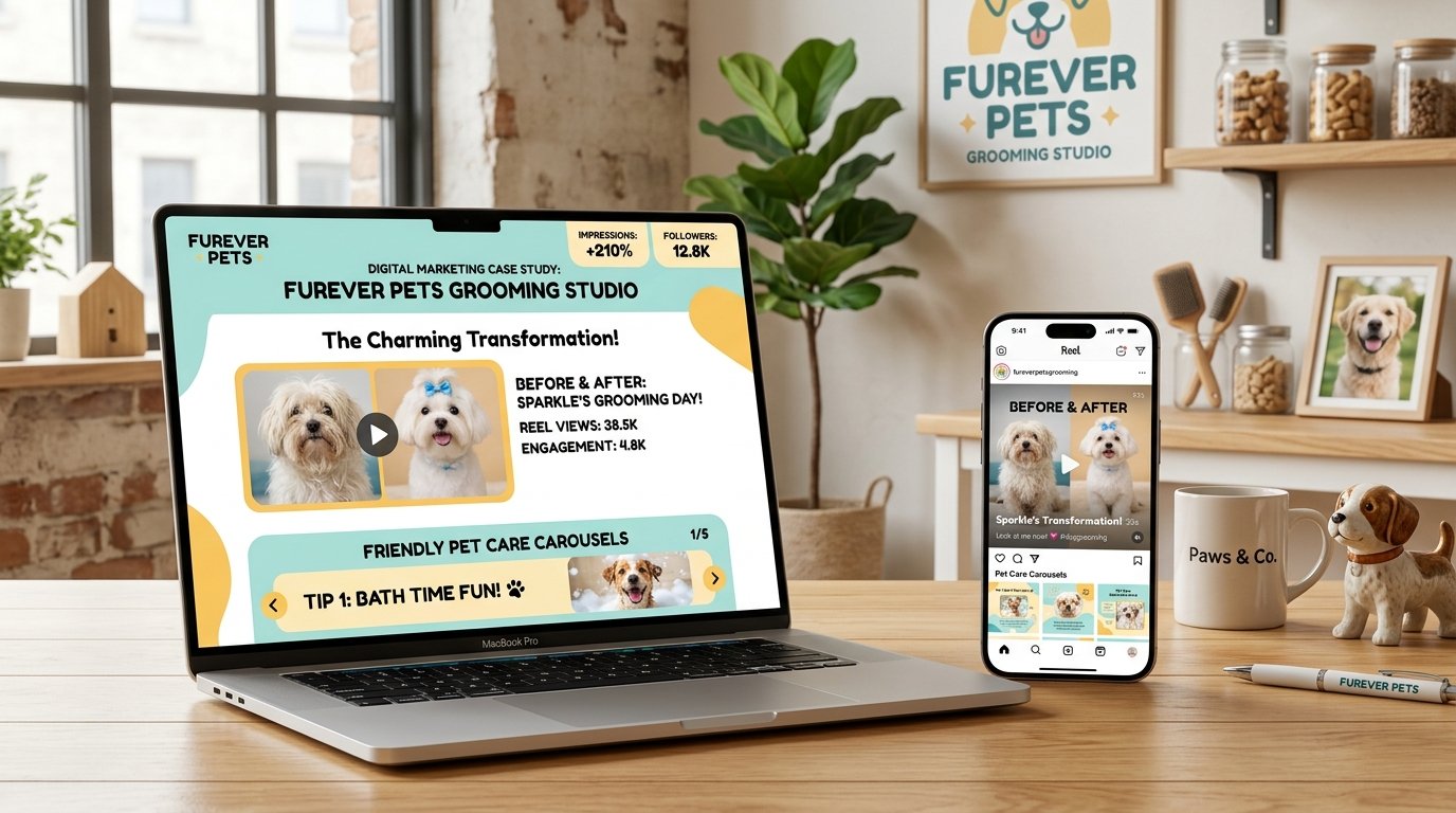 Furever Pets Grooming Studio SMM Case Study by Swiflare
