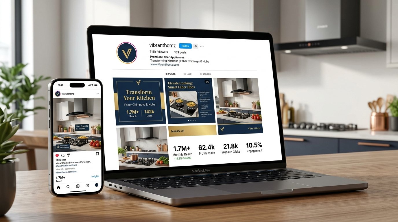 Vibrant Homz and Faber Appliances Social Media Case Study by Swiflare