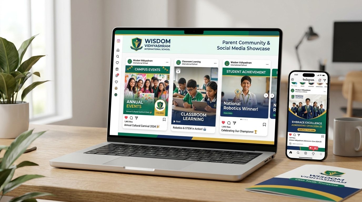 Wisdom Vidhyashram School SMM Case Study by Swiflare
