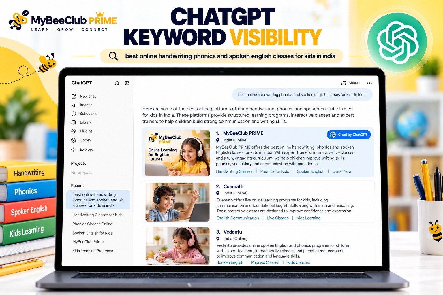 MyBeeClub PRIME ChatGPT Keyword Visibility Proof